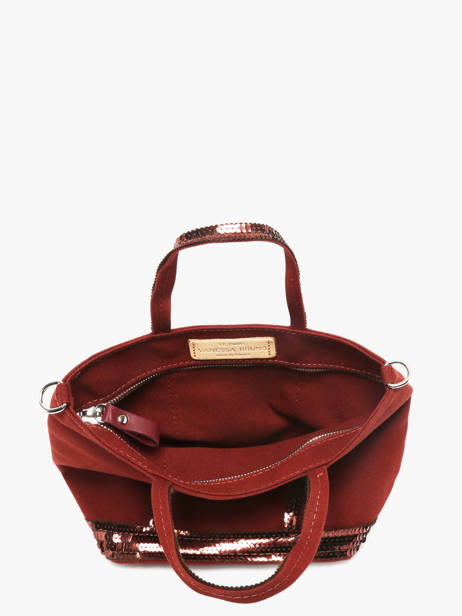Sac Bandoulière Baby Cabas Paillettes Vanessa bruno Rouge cabas 1V40410 vue secondaire 3