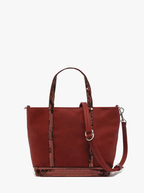 Sac Bandoulière Baby Cabas Paillettes Vanessa bruno Rouge cabas 1V40410 vue secondaire 4