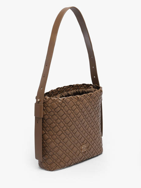Sac Porté épaule Th Braided Polyester Tommy hilfiger Marron th braided AW18160 vue secondaire 1