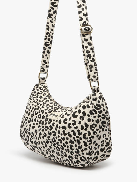 Sac Porté épaule Leopard Polyester Hindbag Beige leopard LE vue secondaire 2