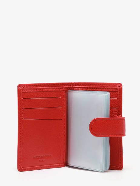 Porte-cartes Cuir Hexagona Rouge confort 467254 vue secondaire 1
