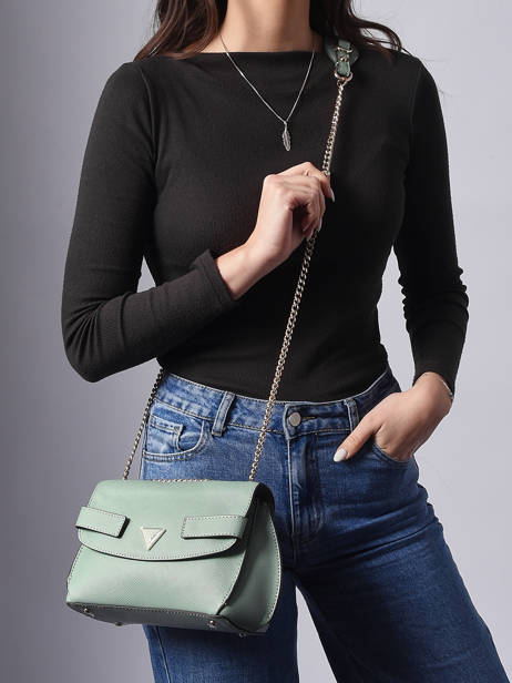 Sac Bandoulière Serenova Polyurethane Guess Vert serenova ZG809121 vue secondaire 1