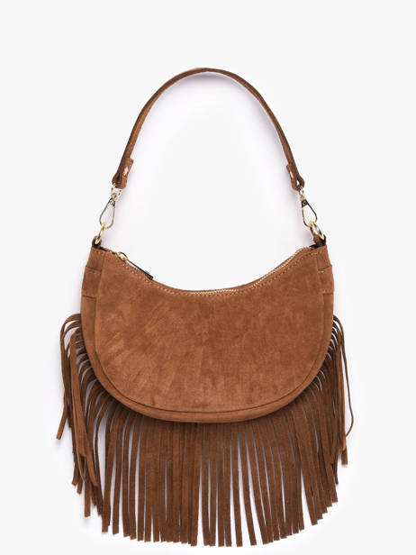 Sac Porté épaule Velvet Cuir Milano Marron velvet VE25064O vue secondaire 1