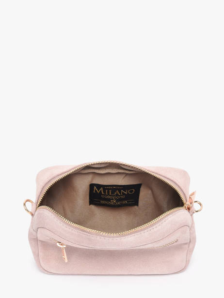 Sac Bandoulière Velvet Cuir Milano Rose velvet VE25115 vue secondaire 3