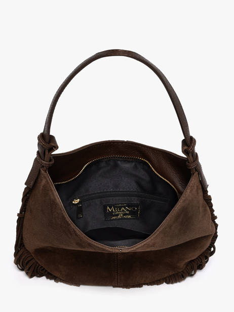 Sac Porté épaule Velvet Cuir Milano Marron velvet VE25112 vue secondaire 2