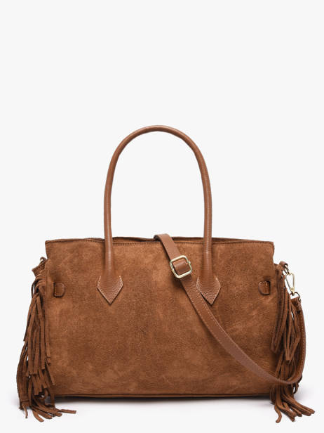 Sac Porté épaule Velvet Cuir Milano Marron velvet VE25114 vue secondaire 3