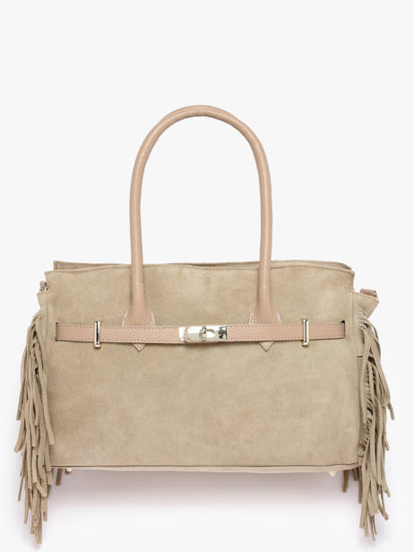 Sac Porté épaule Velvet Cuir Milano Beige velvet VE25114 vue secondaire 2