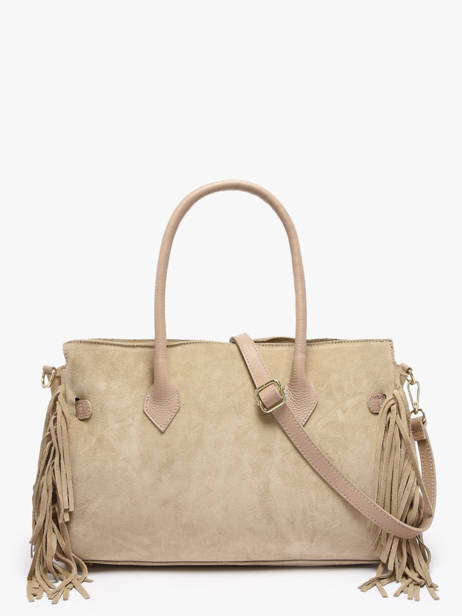 Sac Porté épaule Velvet Cuir Milano Beige velvet VE25114 vue secondaire 4