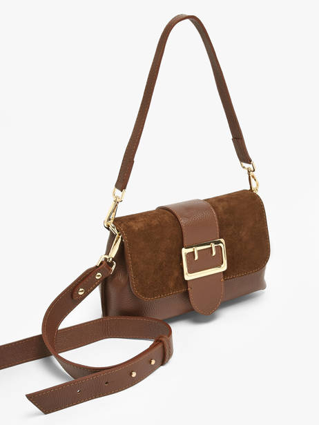Sac Porté Main Velvet Caviar Cuir Milano Marron velvet caviar VC25114 vue secondaire 2