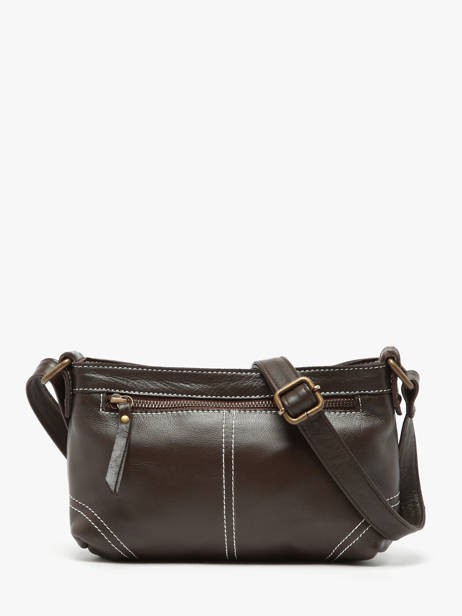 Sac Bandoulière Seam Cuir Basilic pepper Marron seam BSEA01 vue secondaire 3
