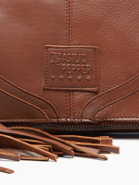 Sac Bandoulière Dakota Cuir Basilic pepper Marron dakota BDAK43 vue secondaire 4