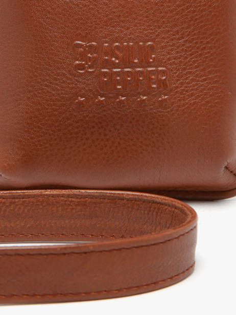 Étui Téléphone Cuir Basilic pepper Marron cow BCOW88 vue secondaire 4