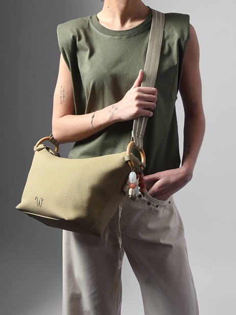 Sac Bandoulière Camomille Pearl Woomen Vert camomille pearl WCAE03 vue secondaire 1