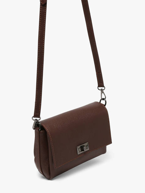 Sac Bandoulière Caviar Cuir Milano Marron caviar CA24061 vue secondaire 2