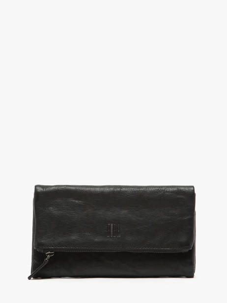 Portefeuille Cuir Biba Noir wallet TOT2L