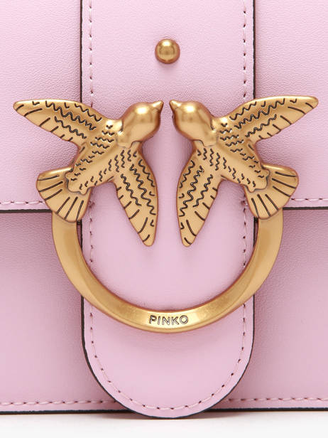 Sac Bandoulière Love Bag Icon Cuir Pinko Rose love bag icon A0F1 vue secondaire 3