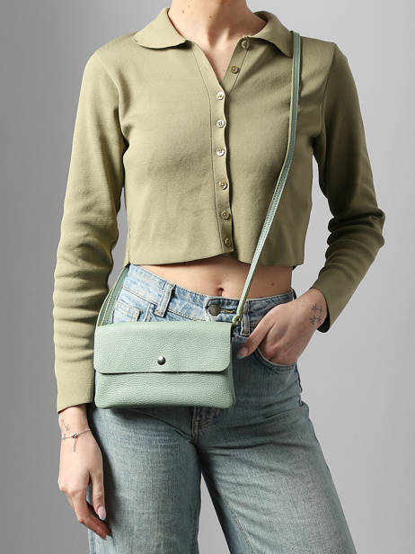 Sac Bandoulière Caviar Cuir Milano Vert caviar CA23067 vue secondaire 1