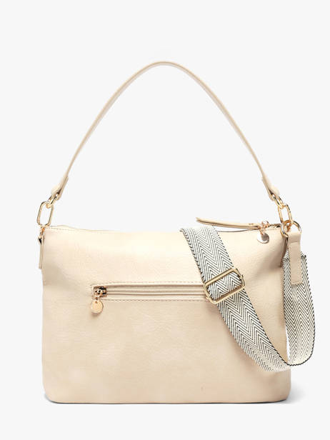 Sac Porté épaule Zip Lulu castagnette Beige zip ALCIDE vue secondaire 4