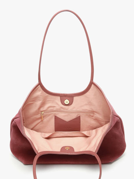 Sac Porté épaule Milan Cuir Daim Nat et nin Rose vintage MILAN vue secondaire 3