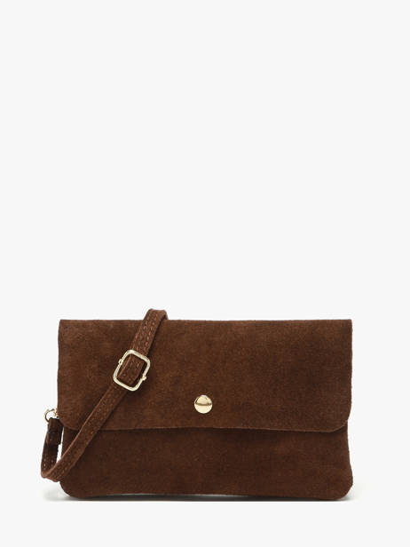 Sac Bandoulière Velvet Cuir Milano Marron velvet VE23067O