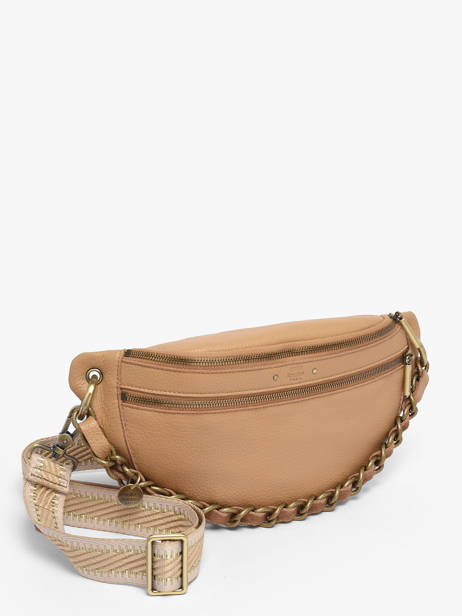 Sac Banane Cuir Mila louise Beige vintage 23689C1 vue secondaire 2