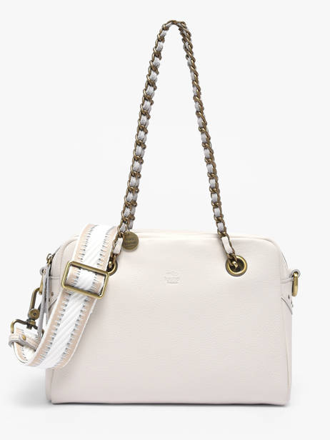 Sac Porté épaule Vintage Cuir Mila louise Blanc vintage 3889C1