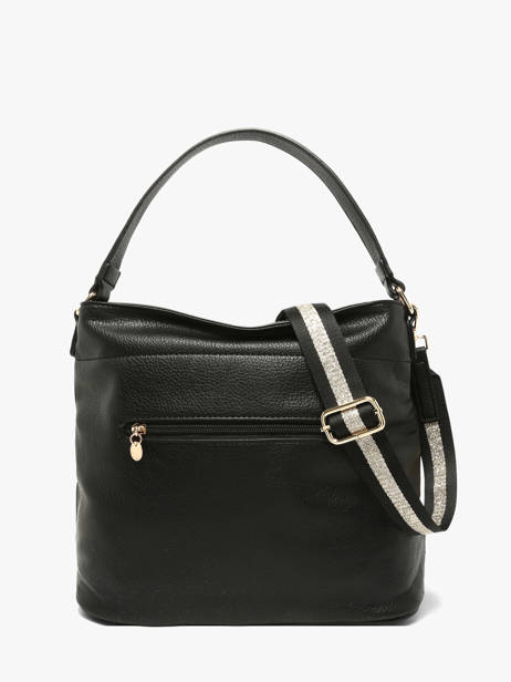Sac Porté épaule Soft Lulu castagnette Noir soft AISSAM vue secondaire 4