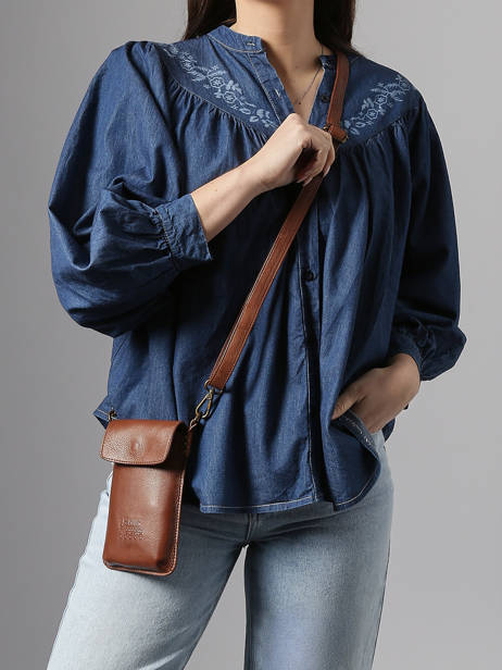 Étui Téléphone Cuir Basilic pepper Marron cow BCOW88 vue secondaire 1