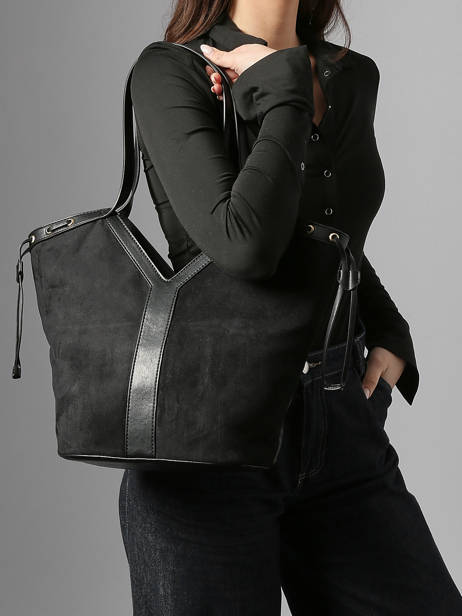 Sac Porté épaule Velvet Miniprix Noir velvet M9459 vue secondaire 1