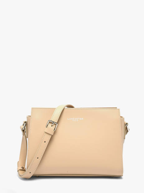Sac Bandoulière Smooth Cuir Lancaster Beige smooth 437-02