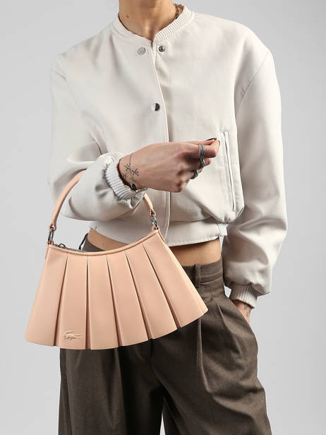 Sac Porté épaule Lenglen Cuir Lacoste Beige lenglen NU5011DP vue secondaire 1