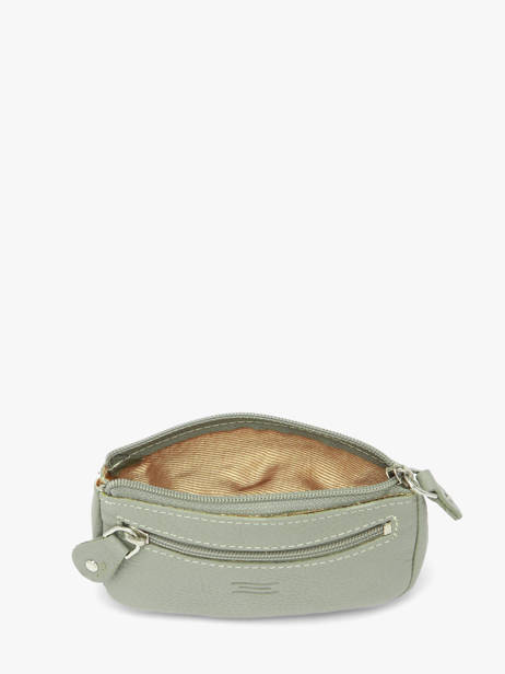 Porte-monnaie Caviar Cuir Crinkles Vert caviar 14036 vue secondaire 1