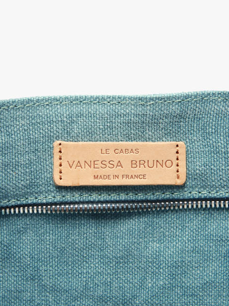 Petit Cabas Zippé Lin Et Paillettes Vanessa bruno Bleu cabas lin 31V40435 vue secondaire 3