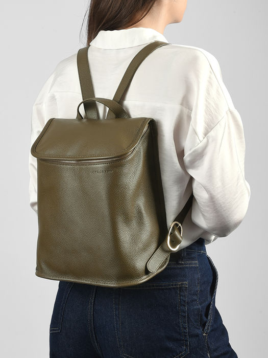 Longchamp Le foulonné Sac à dos Vert