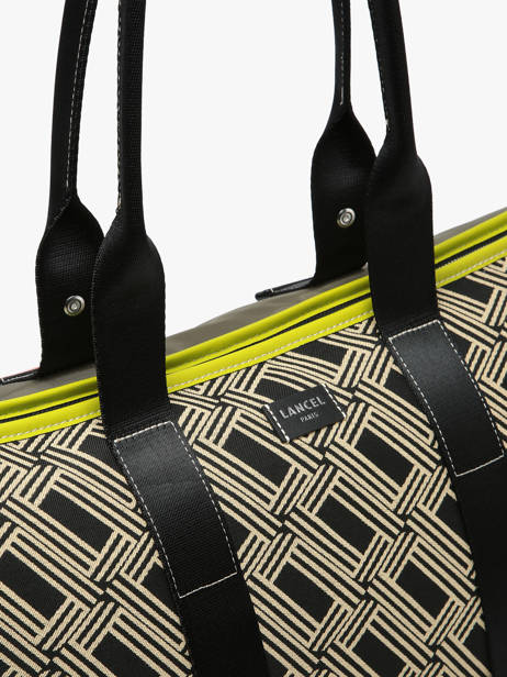 Sac Cabas Zippé L Mistral Rollable Nylon Et Cuir Lancel Multicolore mistral A13998 vue secondaire 2