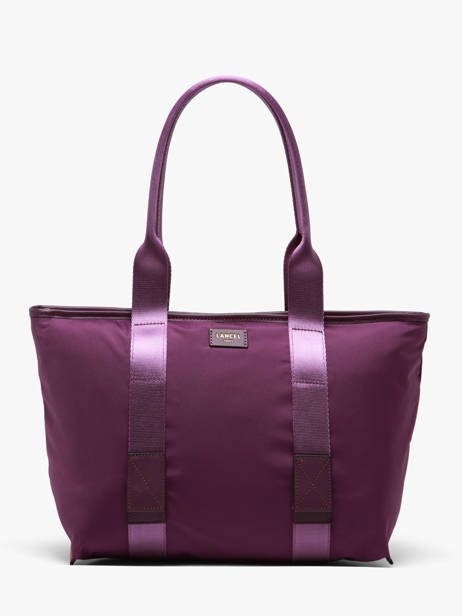 Sac Cabas Zippé M Mistral Rollable Nylon Et Cuir Lancel Violet mistral A13995