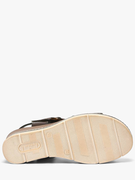 Sandales Talon Compensé En Cuir Remonte Marron women 25 vue secondaire 5