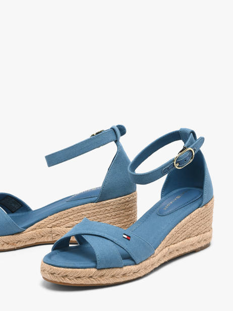 Sandales En Cuir Tommy hilfiger Bleu women 9332CZQ vue secondaire 2