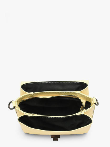 Sac Bandoulière Caviar Cuir Milano Jaune caviar CA24061 vue secondaire 3