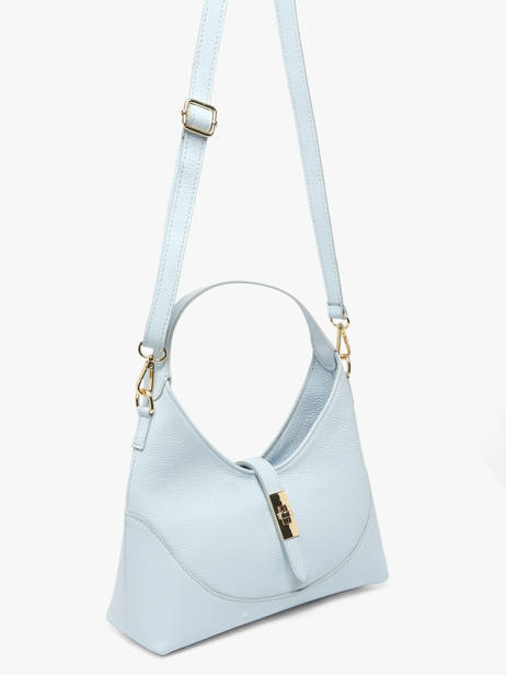 Sac Bandoulière Caviar Cuir Milano Bleu caviar CA26022 vue secondaire 2