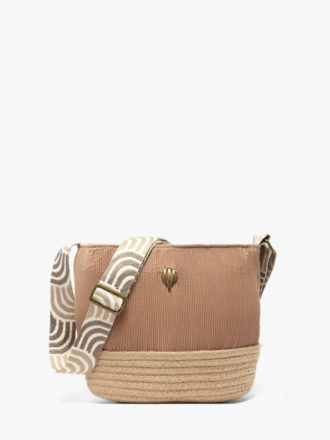 Sac Bandoulière Tissee Polyester Le voyage en panier Beige tissee PM924