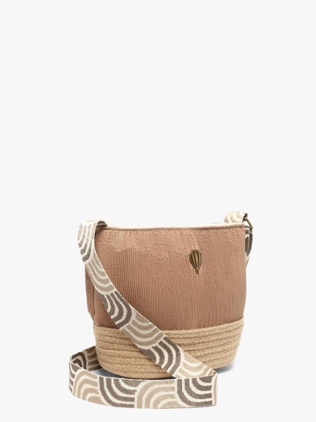Sac Bandoulière Tissee Polyester Le voyage en panier Beige tissee PM924 vue secondaire 2
