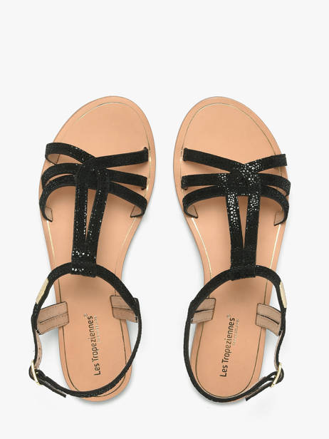 Nu-pieds En Cuir Les tropeziennes Noir women HAMELIE vue secondaire 3