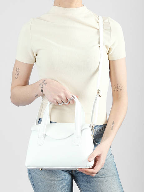 Sac à Main Caviar Cuir Milano Blanc caviar CA26021 vue secondaire 1