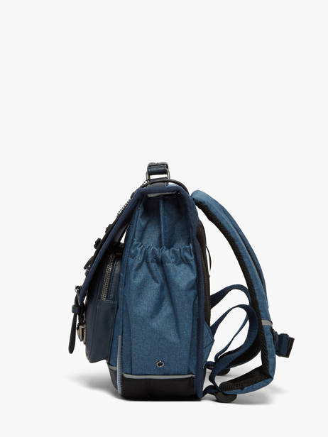 Cartable 2 Compartiments Cameleon Bleu vintage color CA146Q vue secondaire 3