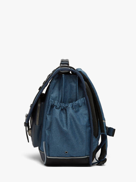 Cartable 3 Compartiments Cameleon Bleu vintage color VIC-CA41 vue secondaire 3