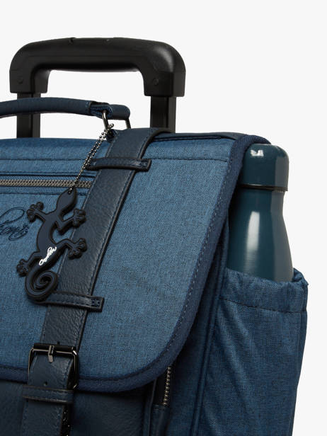 Cartable à Roulettes 2 Compartiments Cameleon Bleu vintage color CR38 vue secondaire 7