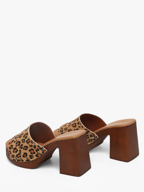 Mules à Talon En Cuir Semerdjian Beige women LAILA vue secondaire 2