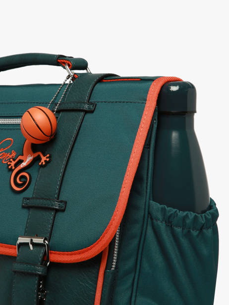 Cartable Enfant 2 Compartiments Cameleon Orange vintage urban CA35 vue secondaire 6