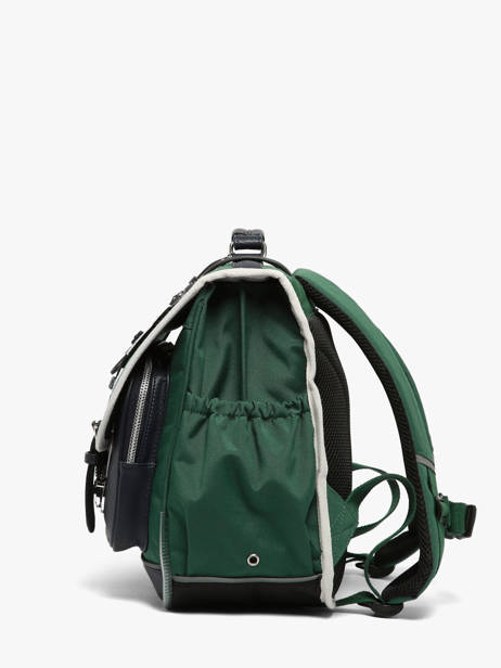Cartable 2 Compartiments Cameleon Vert vintage urban CA38 vue secondaire 3